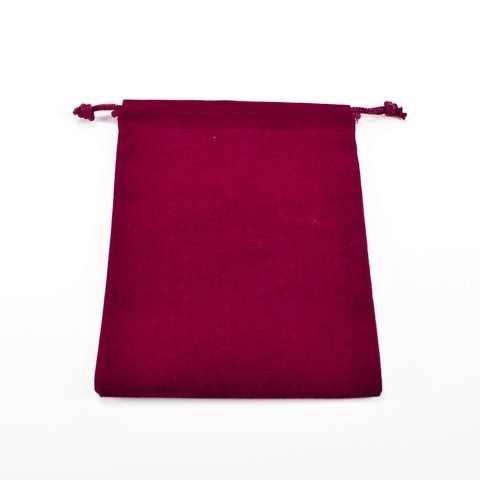 Dice Bag - Suedecloth Burgundy  - Small - Chessex